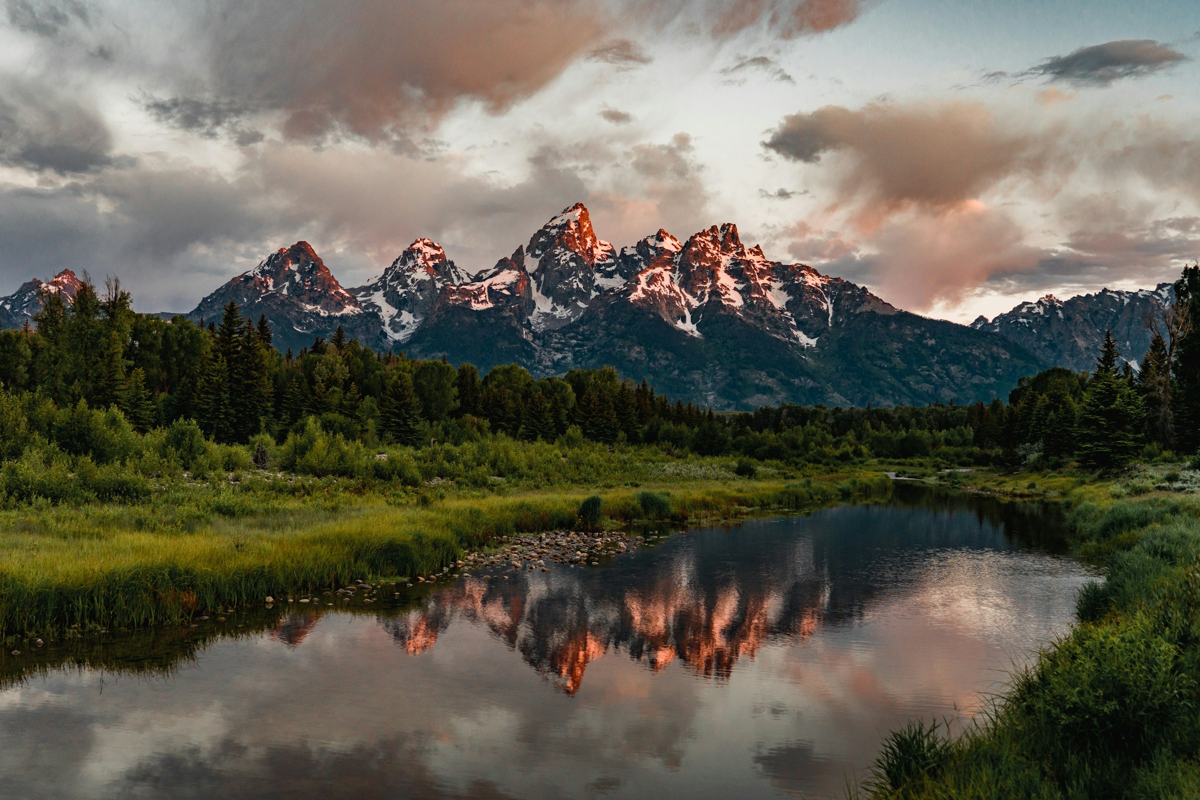 Mountains at dusk